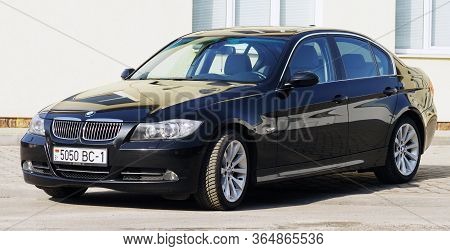 Belarus, Minsk - August 04, 2019:bmw 3 Series E90 330i,  Front View.