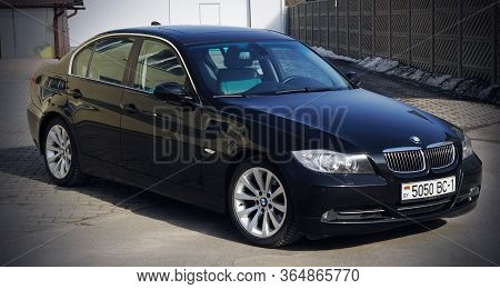 Belarus, Minsk - August 04, 2019:bmw 3 Series E90 330i,  Front View.
