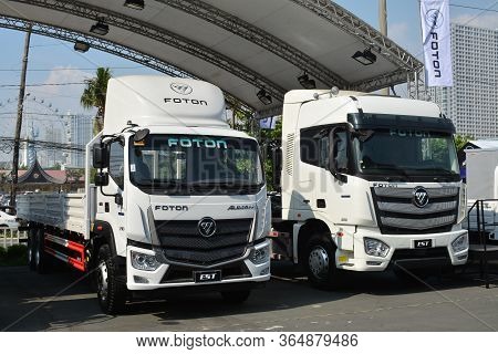 Pasay, Ph - Oct 27 - Foton Est Trucks At Philippine International Motor Show On October 27, 2018 In 