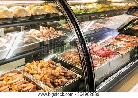 Fully Stocked Butchery And Deli Section At Local Pick N Pay Grocery Store