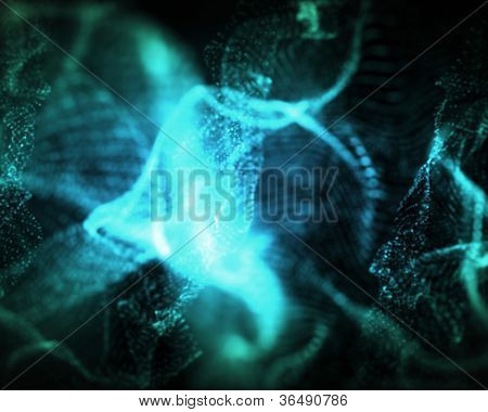 Fundo indefinido formas de iluminação azul