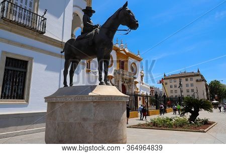 Seville, Spain - May 01, 2019 : La Augusta Senora Condesa De Barcelona Mother Of Juan Carlos I . The