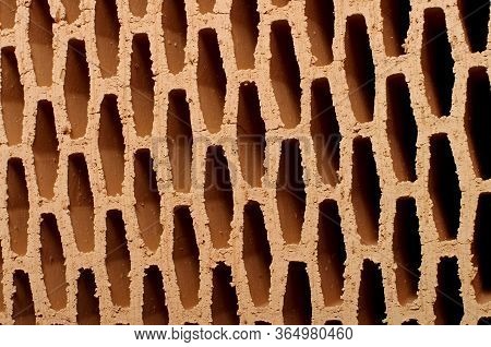 Close Up Of Ceramic Building Block For Construction