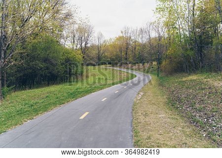 Paved Bike Path Through Elm Creek Park Reserve In Maple Grove Minnesota