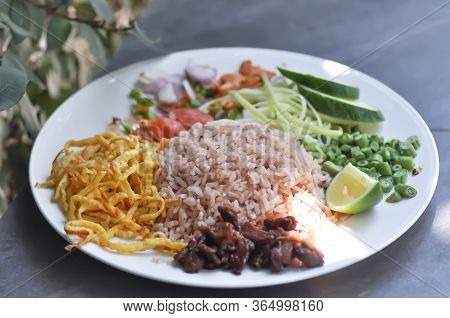 Fried Rice With Shrimp Paste Or Shrimp Paste Rice, Thai Food