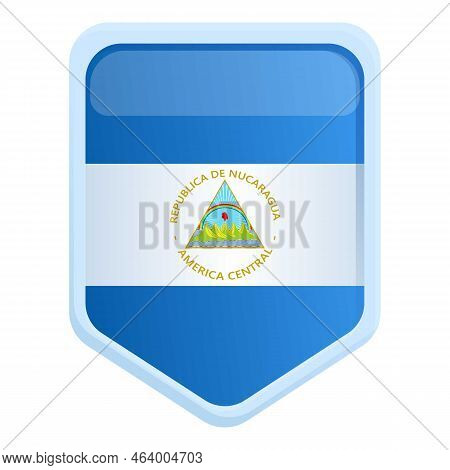 Nicaragua Flag Emblem Icon Cartoon Vector. Map Day. Political Country