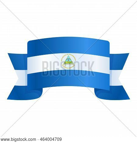 Nicaragua Flag Symbol Icon Cartoon Vector. National Day. Political Freedom