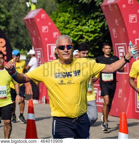 New Delhi, India – October 16 2022 – Vedanta Delhi Half Marathon Race After Covid In Which Marathon