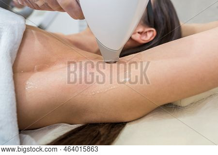 Laser Hair Removal And Cosmetology In A Beauty Salon. Hair Removal Procedure. The Concept Of Laser H