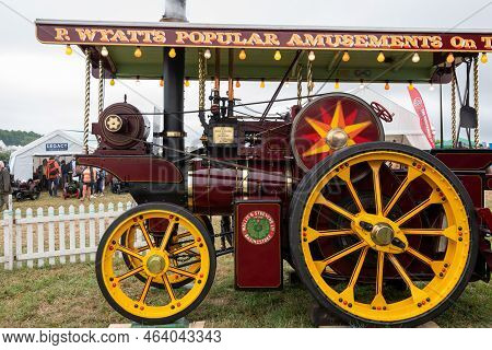 Tarrant Hinton.dorset.united Kingdom.august 25th 2022.a 1914  Wallis And Steevens Showmans Tractor C