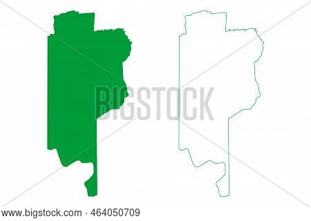 Crato Municipality (ceará State, Municipalities Of Brazil, Federative Republic Of Brazil) Map Vector