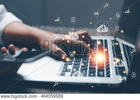 Digital Transformation Change Management, Internet Of Things. New Technology Bigdata And Business Pr