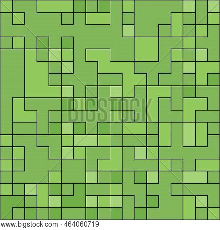 Pixel Background. The Concept Of Games Background. Squares Pattern Background. Minecraft Concept. Ve