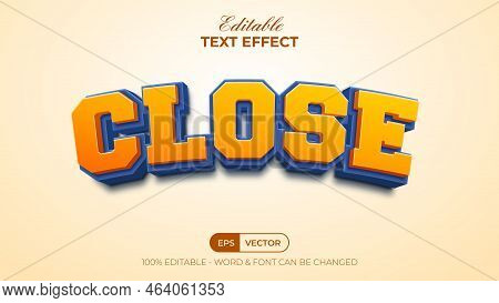 3d Text Effect Curve Style. Editable Text Effect