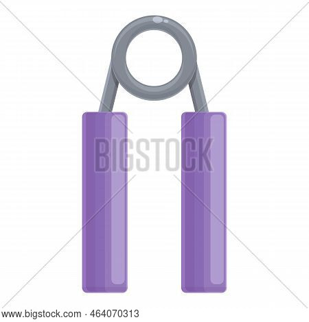 Rubber Steel Espander Icon Cartoon Vector. Hand Grip. Arm Gym