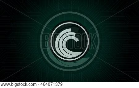 Bittorrent-bttc Virtual Currency Images. 3d Illustration. Coin Logo.