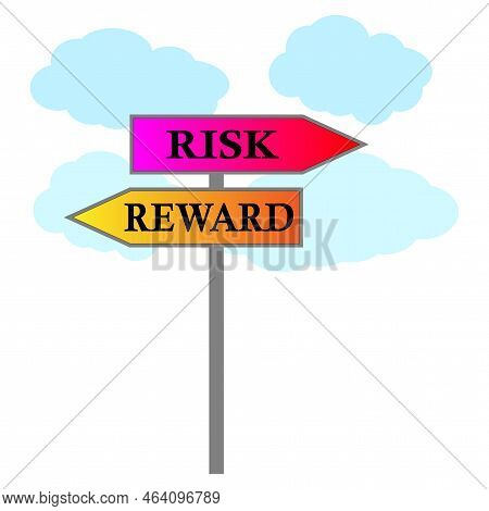 Red Arrows Risk Reward. Business Success. Investment Solution. Vector Illustration. Stock Image.