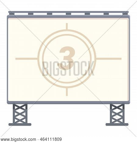 Watch Film Icon Cartoon Vector. Cinema Movie. Car Screen