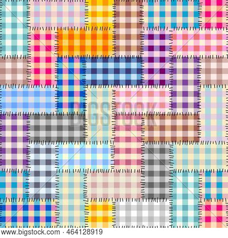 Geometric Abstract Pattern. Intersection Patchwork Plaid Style