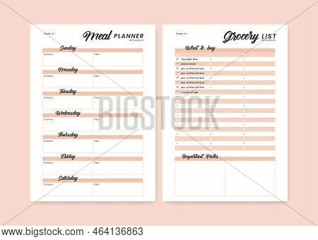 Ramadan Meal Menu Planner Schedule For Suhoor Iftar And Shopping Grocery List With Checklist For Pri