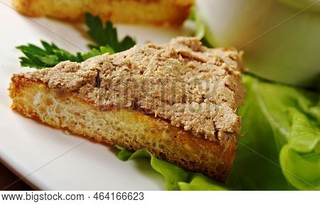 Pate Di Fegato Alla Veneziana - Garlic Bruschetta With Liver Pate