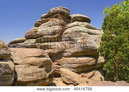 Sandsten Bluffs på en solskinsdag