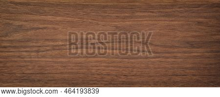 Wood Ligneous Background, Dark Brown Table Surface. Rustic Wood Texture.