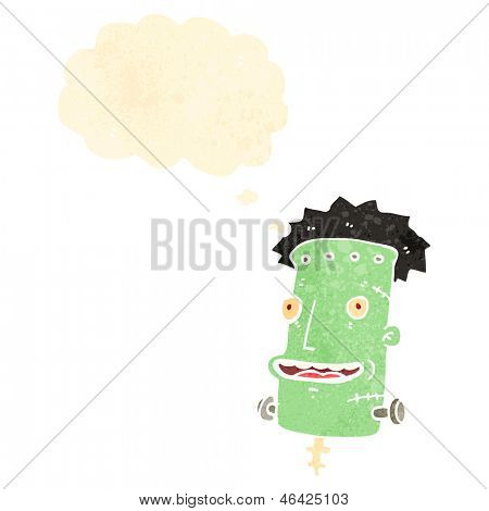 tegneserie frankenstein monster head