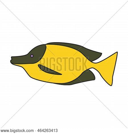 Tropical Fish Vector Icon.cartoon Vector Icon Isolated On White Background Tropical Fish.