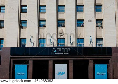 Buenos Aires, Argentina. September 04, 2022. Federal Administration Of Public Income Sign (administr