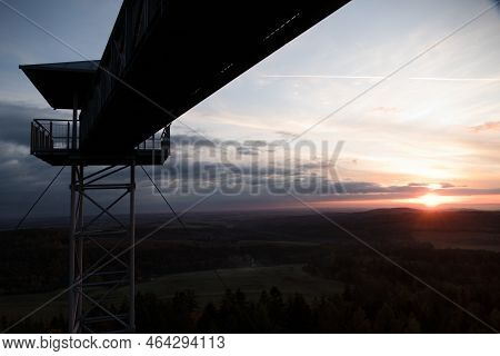 Double Lookout Tower Dvojrozhledna In Alberice In Silesia Czech Republic