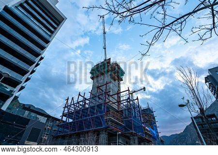 Escaldes - Engordany : 2022 October 26 : Panorama Of The Parish Of Escaldes Engordany With Its New T