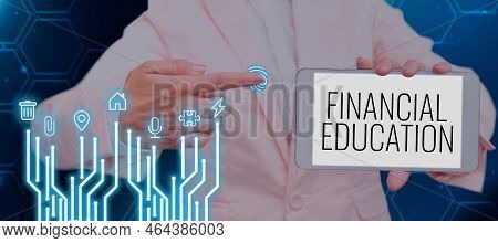 Text Sign Showing Financial Education. Conceptual Photo Process To Return Service To Normal Correct 