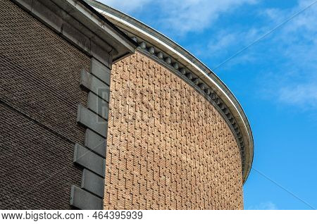 Madrid, Spain – October 5, 2021: Facade Detail Of The Municipal Board Of The Moncloa-aravaca Distric