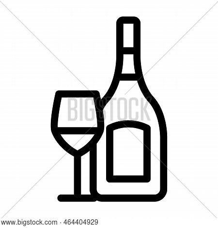 Chardonnay White Wine Line Icon Vector. Chardonnay White Wine Sign. Isolated Contour Symbol Black Il