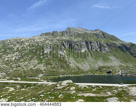 The Monte Prosa Peak (2737 M) In The Massif Of The Swiss Alps And In The Area Of The Mountain St. Go