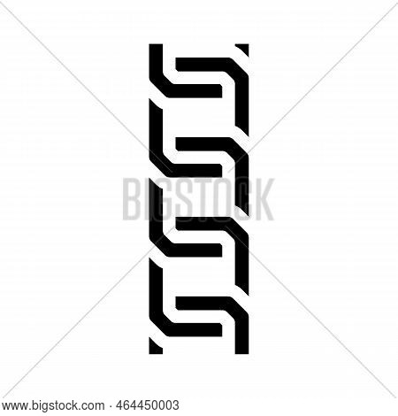 Belcher Chain Glyph Icon Vector. Belcher Chain Sign. Isolated Symbol Illustration