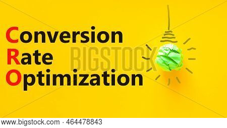 Cro Conversion Rate Optimization Symbol. Concept Words Cro Conversion Rate Optimization On A Beautif