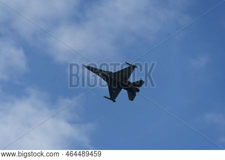 F-16C Block 52 Plus Fighter Demonstrating Flight Air Show.