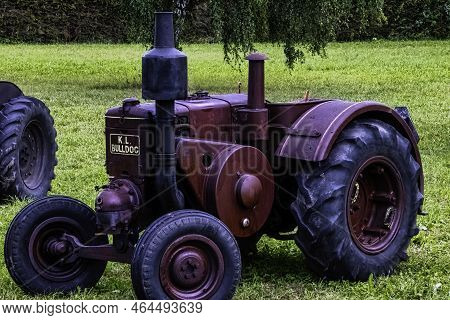 Choczewo, Pomerania, Poland - August 9: Vintage German Tractor Lanz Bulldog On 9 August 2021 In Choc