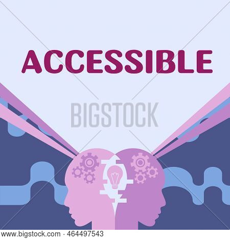 Text Caption Presenting Accessible. Business Overview Degree Of Conformity Of A Measure To A Standar