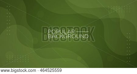 Abstract Green Wavy Shape Geometric Compotition Background. Eps10 Vector