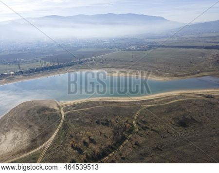Aerial View Of Drenov Dol Reservoir, Bulgaria