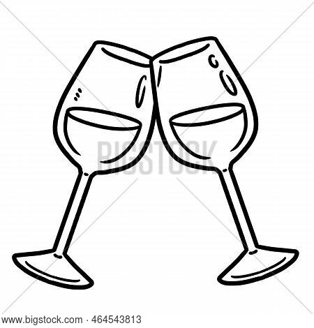A Cute And Funny Coloring Page Of Two Glass Of Wine. Provides Hours Of Coloring Fun For Children. Co