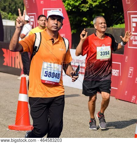 New Delhi, India - October 16 2022 - Vedanta Delhi Half Marathon Race After Covid In Which Marathon