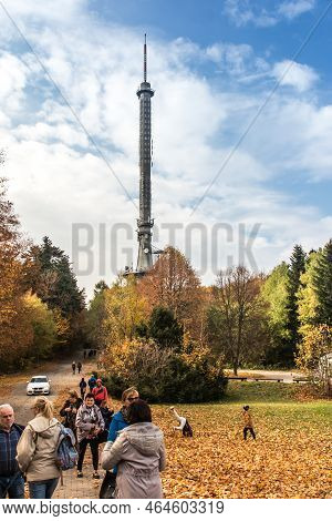 Swiety Krzyz Tv Tower. The Tallest Free-standing Tv Tower In Poland. Built In 1966, It Is A 157 Metr
