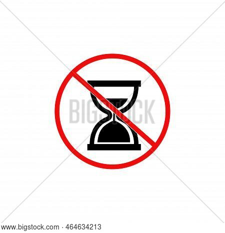No Time Here Icon. Time Is Not Allow Here.