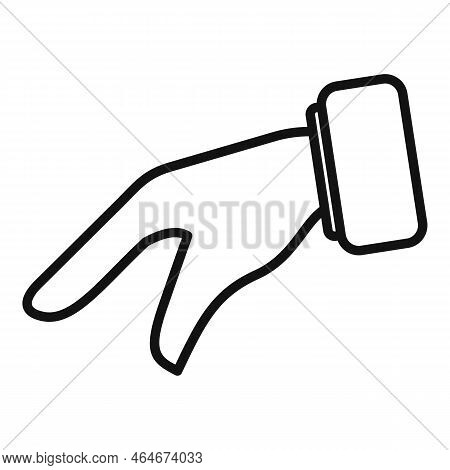 Change Gesture Icon Outline Vector. Finger Hold. Position Up