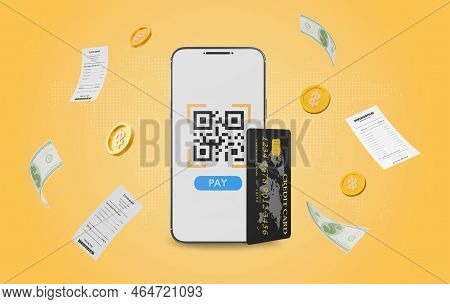 3d Rendering Of Bitcoin Coins In Various Stacks On On Glod Background. Blockchain Cryptocurrency Dig