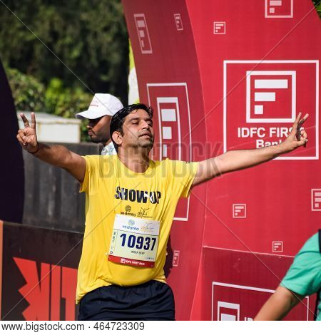 New Delhi, India - October 16 2022 - Vedanta Delhi Half Marathon Race After Covid In Which Marathon